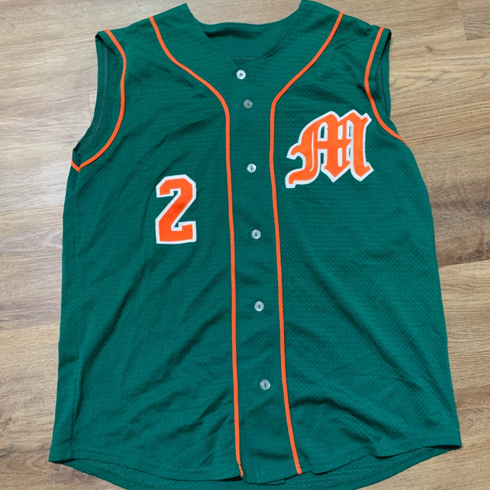 University of Miami Vest Baseball Button-Up Jersey